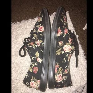 Floral vans shoes